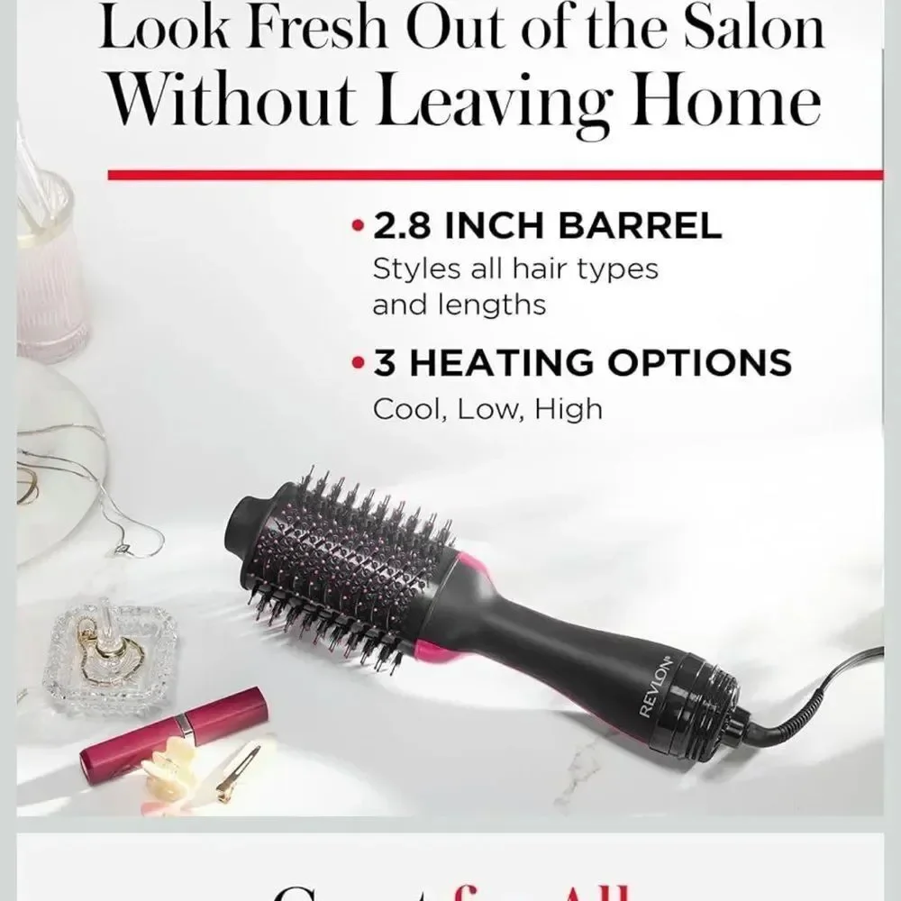 Revlon Black and Pink Hair Dryer Brush